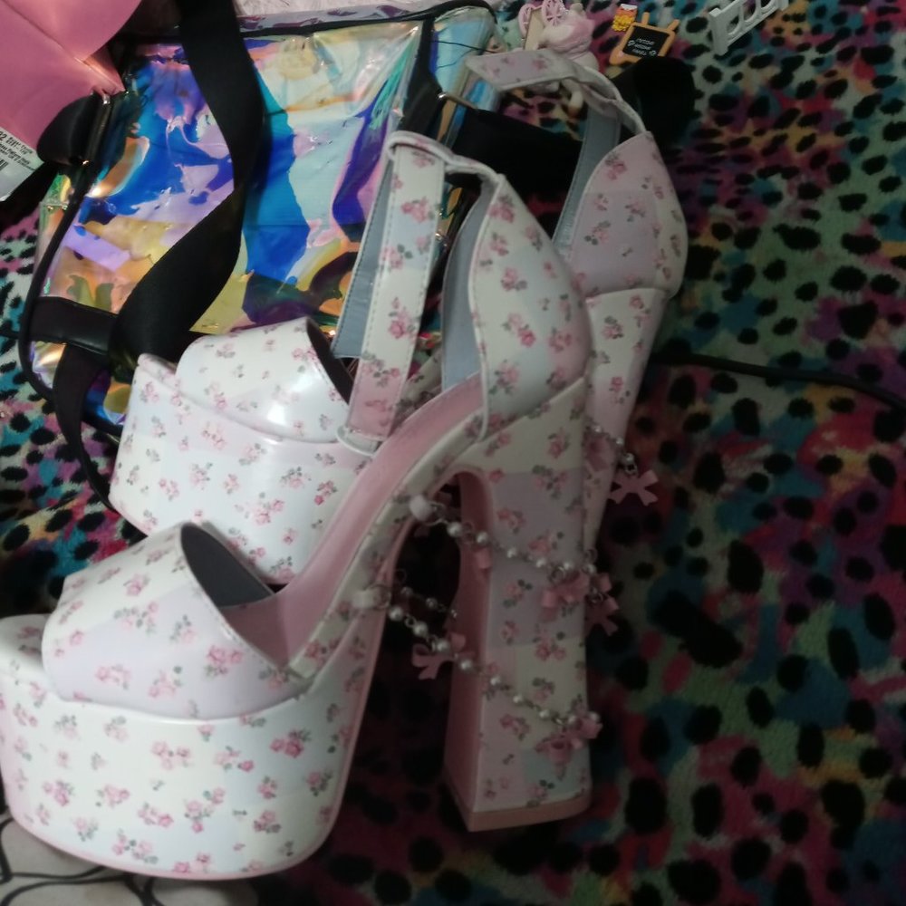 These are the down home roots platform heels